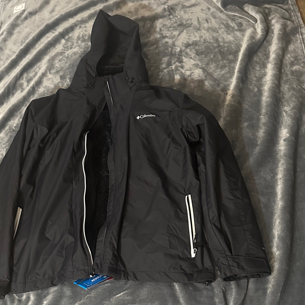 Columbia Black Waterproof Hooded Jacket